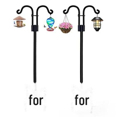 Садовый колышек Dual Shepherd Hook для горшечных растений и декоративных ламп