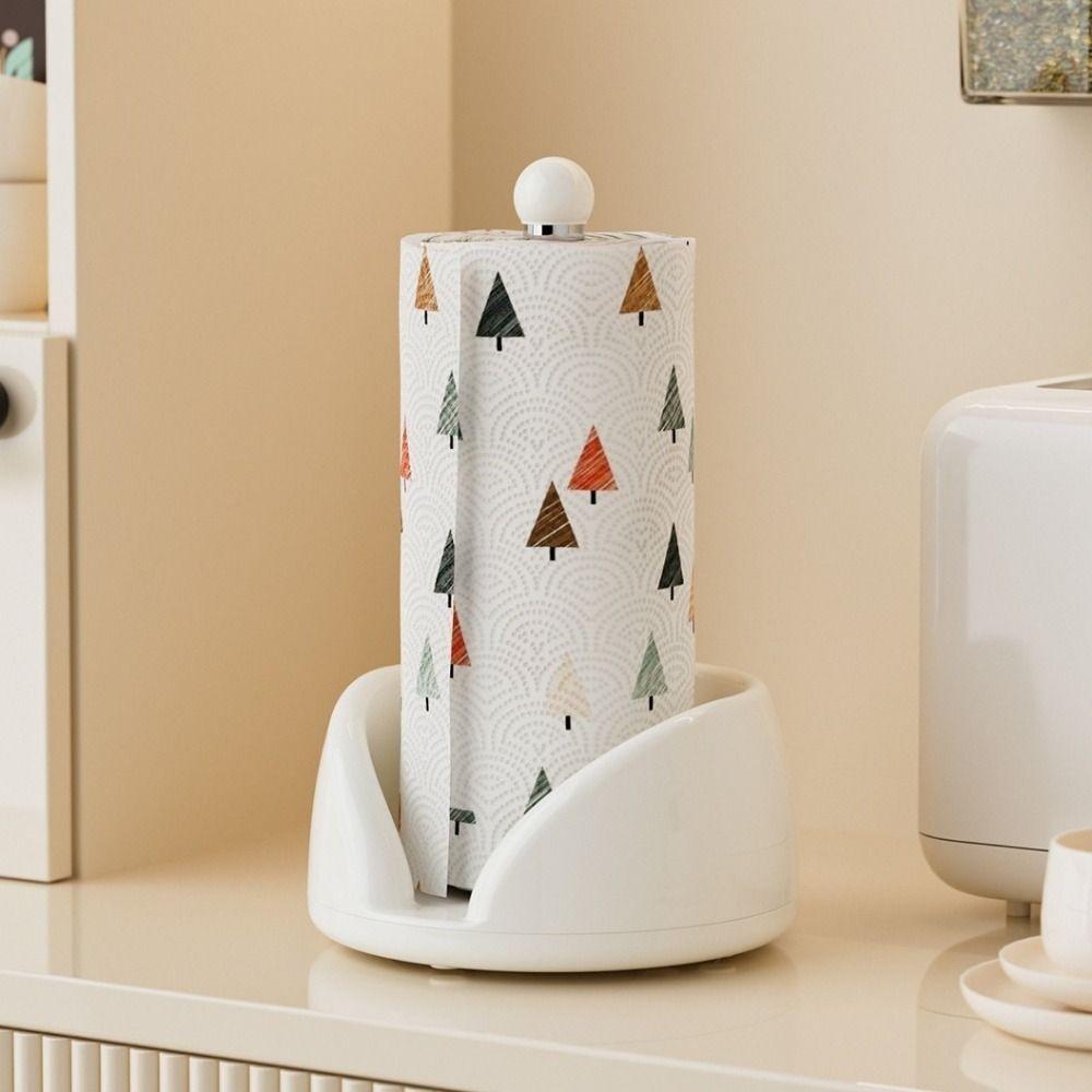 Large Capacity Rotating Paper Towel Holder Stainless Steel Paper Roll Stand  Kitchen