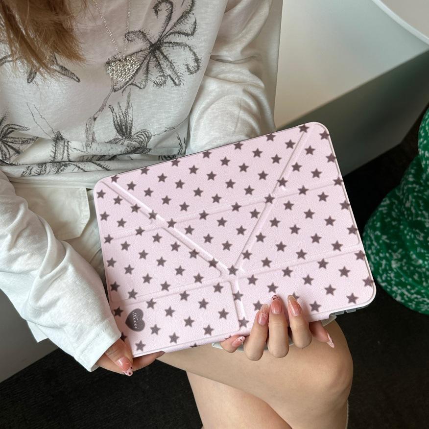 Buckle iPad Pro Case: Four-Color Star Design for 2025/2021 Versions