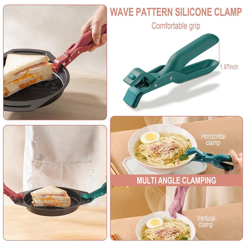 Многофункциональный зажим для миски с защитой от ожогов, держатели для мисок для горячей пищи, кухонные противоожоговые противоскользящие зажимы для кастрюль, мисок, тарелок
