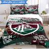 3PCS Flumi-nense Football Crest Printed Soft Bedding Set,Including 1pc Duvet Cover And 2pcs Pillowcases Perfect for Bedroom, Dormitory, Fan gift