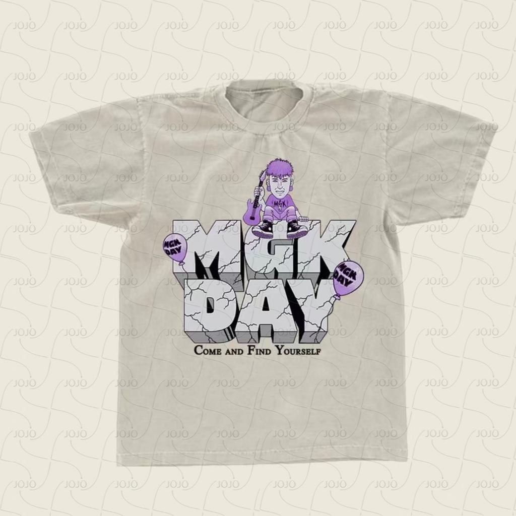 Machine Gun Kelly Same Style PUNK T-shirt, Lost American Album Tour Hip Hop Top, 3D Printed Pink MGK Day T-shirt for Rapper