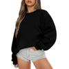 Women Autumn Winter Tops Women's Long Sleeve Sweatshirt Casual Crewneck Loose Fit Pollover Fleece Tops