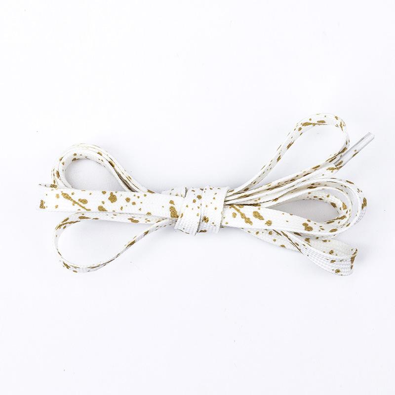 Flat Shoelace Rainbow Shoelaces for Shoes Ink Splatter Print Colorful Shiny Shoe Laces Women Sneakers Shoestrings Accessories