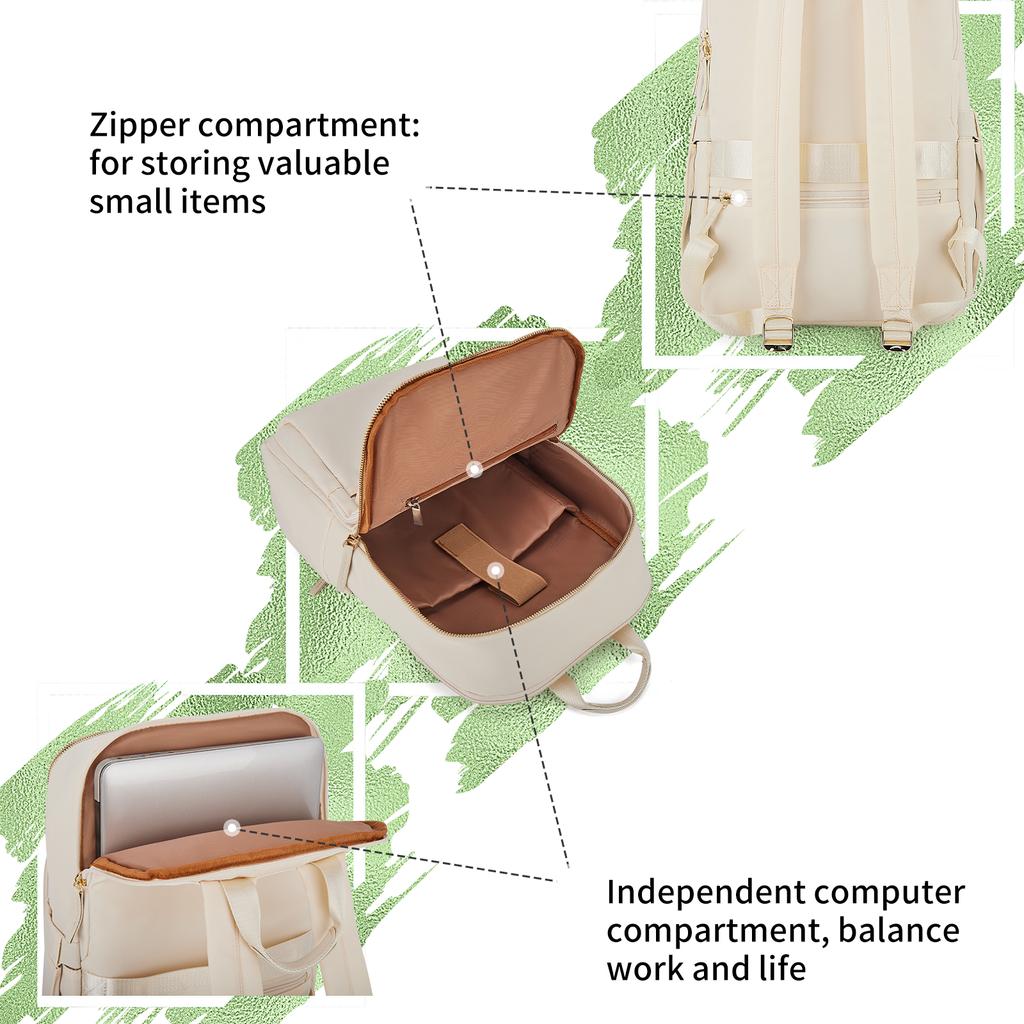 Laptop Backpack for Women 15.6 Inch Computer Cute Travel Backpack Purse Waterproof Work Business Teacher Bags Carry On Backpack