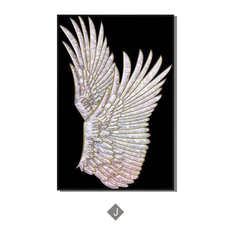 Abstract Black Golden Foil Leaves Luxury Poster Art Plant Canvas Painting Decorative Modern Wall Picture for Living Room Decor