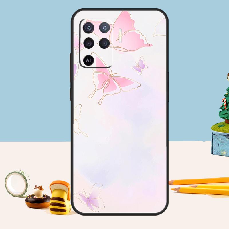 Cute Butterfly Case For Oppo A98 A78 A58 A18 A38 A74 A94 A54 A15 A17 A57 A6 A5 Pro A16 A76 A96 A40 A60 A80