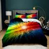 Rainbow Duvet Cover King/Queen Size LGBT Abstract Rainbow Heart Bedding Set for Girls Women Colorful Lines Soft Quilt Cover