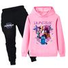 PB1216 Детский Kpop Худи с длинными рукавами и принтом Mira Zoey Rumi, Брюки, Комплекты одежды для мальчиков и девочек