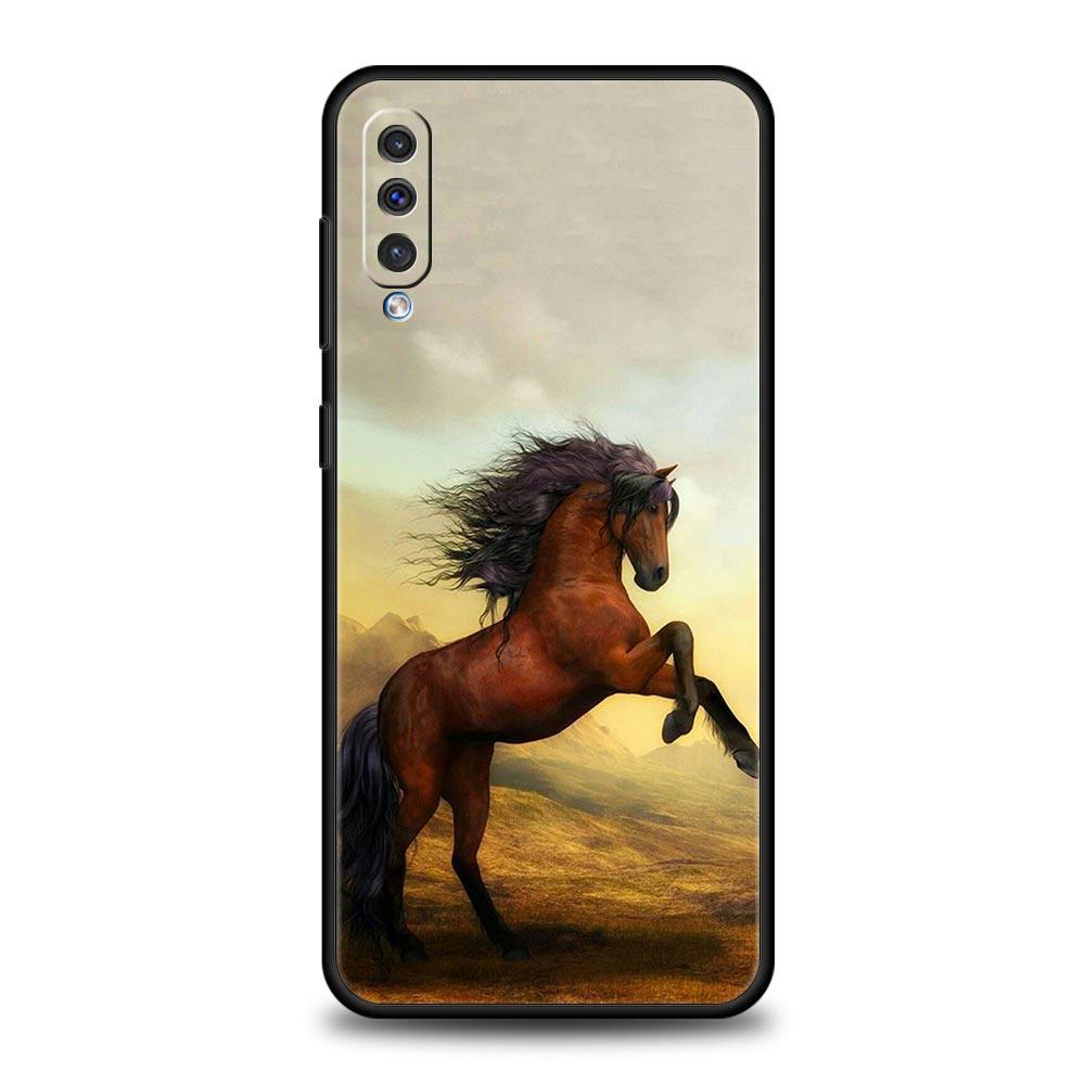 Чехол для телефона с изображением животного Лошадь для Samsung Galaxy A56 A36 A26 A16 A34 A24 A42 A22 A20 A12 A40 A30 A10 5G Мягкий ТПУ Чехол-оболочка Сумка Funda