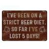 SAVE WATER DRINK BEER Tin Sign Alcohol Vintage Metal Sign Backyard Bar Retro Plaques Man Cave Pub Decor Bar Rules Iron Painting