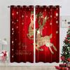 Рождественский лось С Новым годом Рождественская елка Красный Зеленый Детская Спальня Гостиная Домашний декор Шторы Рождество 2024