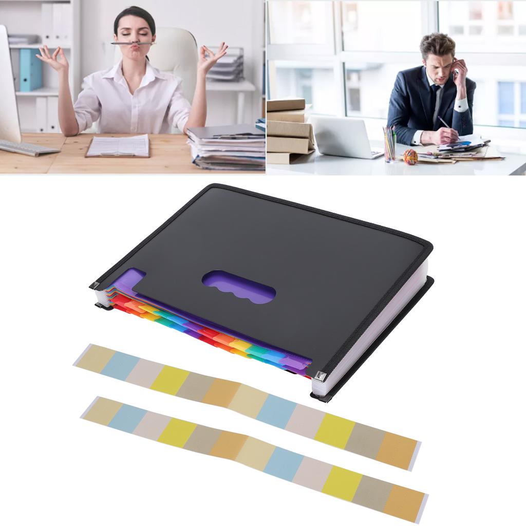 Выдвижная папка, портативный 24-слойный расширяющийся органайзер-гармошка, школьные принадлежности