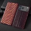 Чехол-бумажник из натуральной кожи змеи для Apple iPhone 6 6S 7 8 X XS XR 11 12 13 14 15 16 16e 17 Pro Max Plus