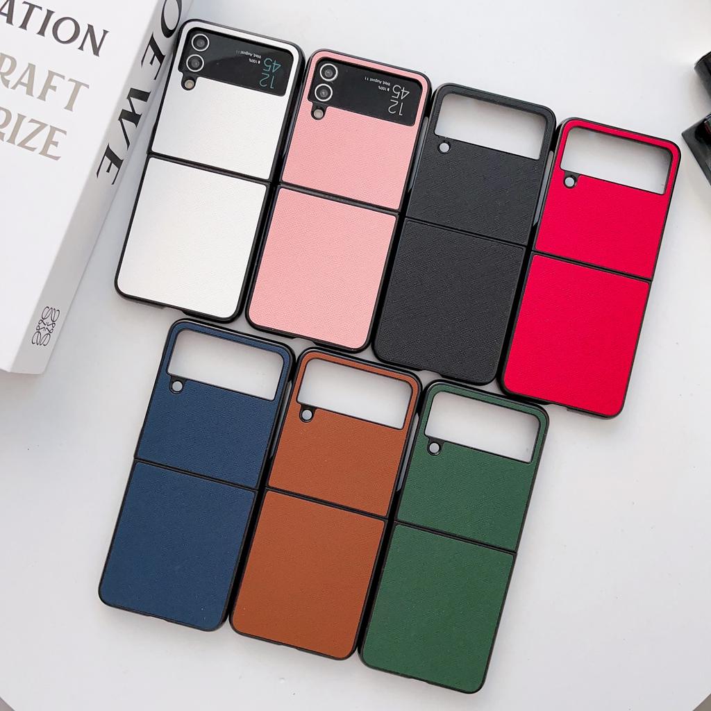 Сплошной цветной чехол для телефона Samsung Galaxy Z Flip 1 2 3 4/Z Fold 3 4, защитный чехол с полной задней частью