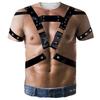 Футболка с забавным принтом Muscle Body 3D, мужская дизайнерская одежда, уличная одежда, футболки с коротким рукавом, футболки с уродливыми волосами на груди, одежда