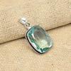 Зеленый аметист драгоценный камень 925 твердое серебро ручной работы кулон женские украшения