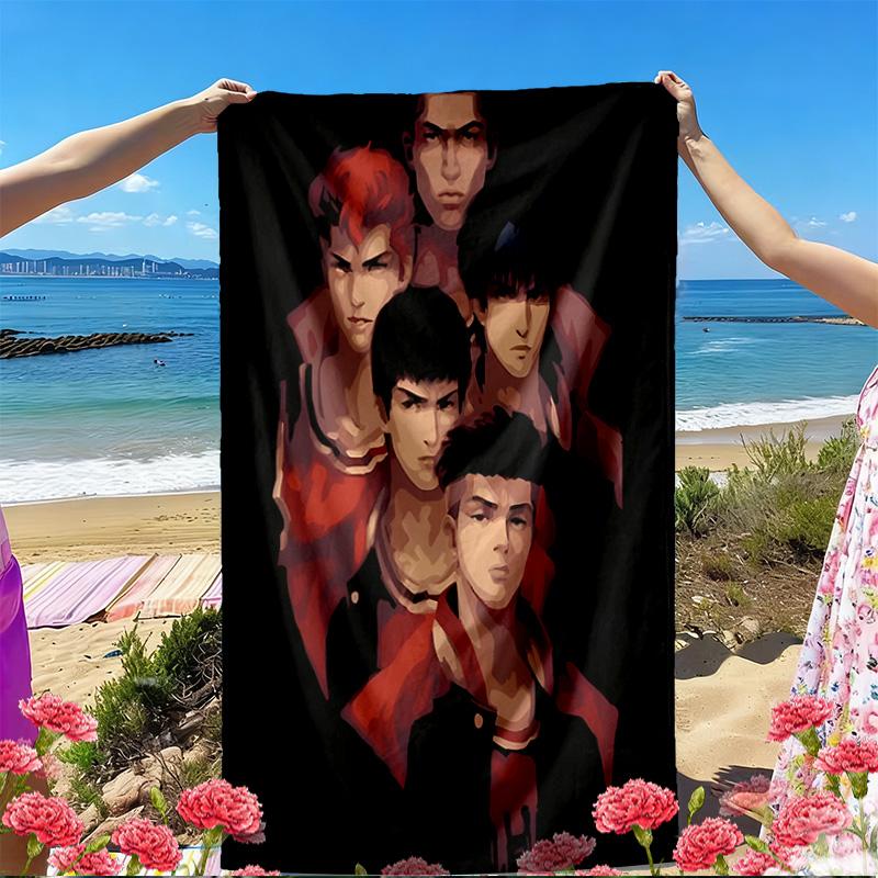 SLAM DUNK Print Beach Towel, Versatile Lightweight Absorbent Beach Towel for Pool Surf Yoga Bathroom, Perfect Birthday Holiday Gift