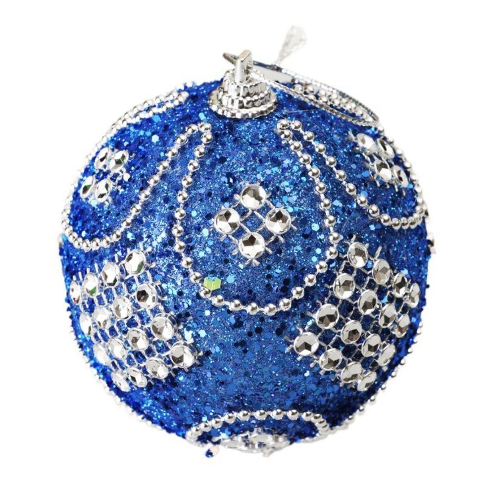 Creative 8CM Christmas Rhinestone Glitter Balls Foam Shiny Christmas Tree Ornament Decorative Hanging Christmas Ball Party