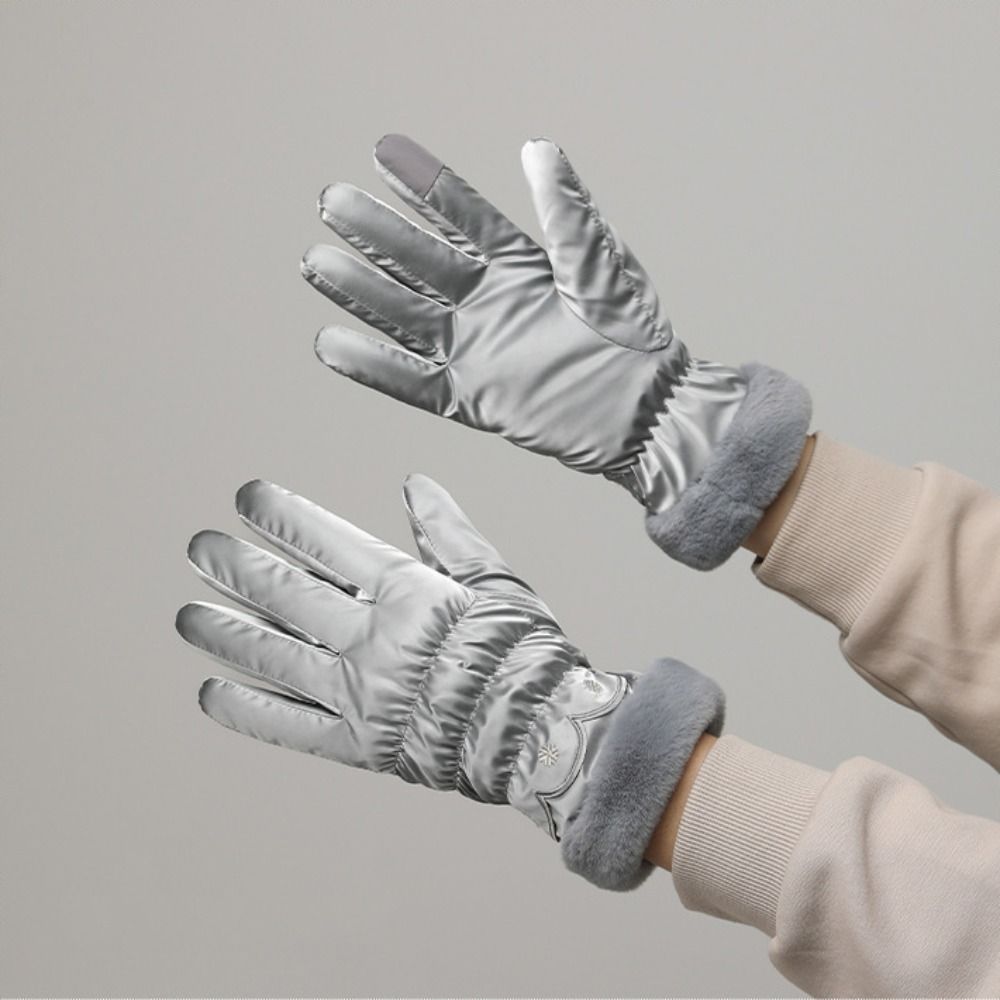 Водонепроницаемые велосипедные перчатки Нескользящие теплые перчатки Модные женские лыжные перчатки