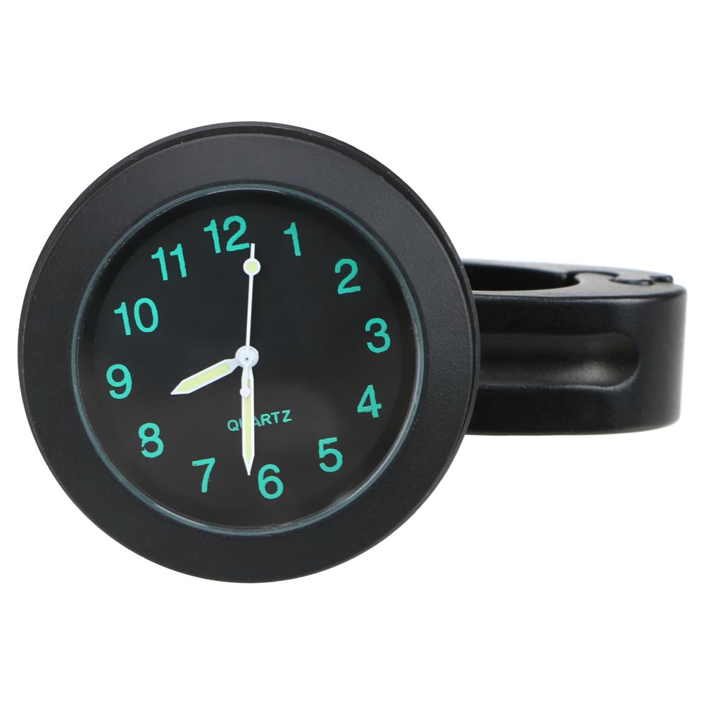 Aluminum Bicycle Watch Black/ Silver Waterproof Motorcycle Handlebar Quartz Clock