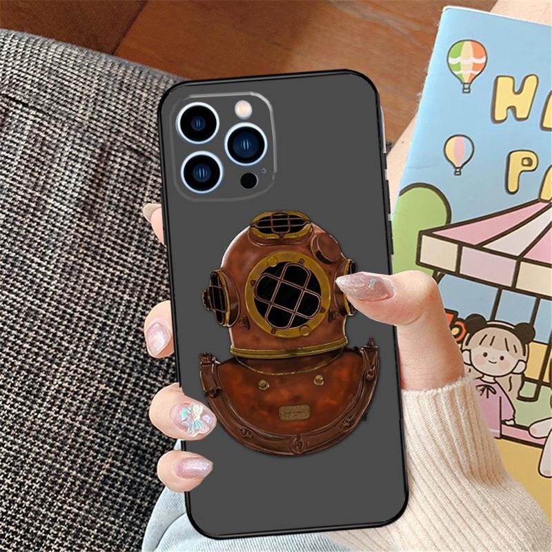 Scuba Diving Diver For iPhone 15 13 14 16 Pro Max XS XR X Case For iPhone 15 11 12 14 16 Pro Max Plus 13 Mini Cover