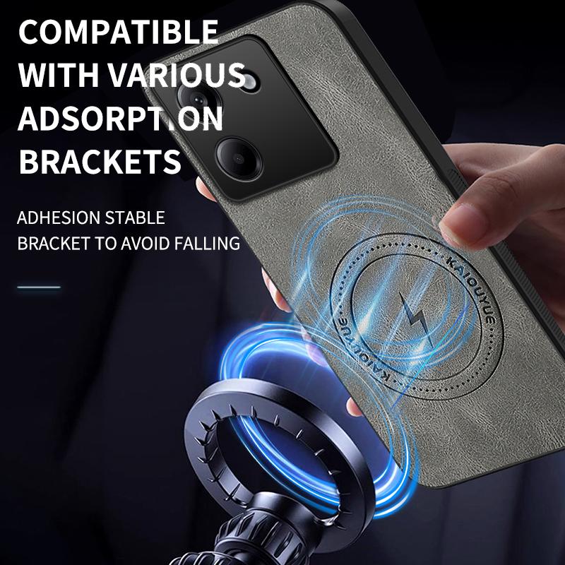 Для Xiaomi Poco M7 Pro 5G Магнитный чехол WANLONFENG Серия SD PC TPU Чехол для телефона с 2 шт. Защитной пленкой