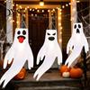 Waterproof Garden Ornaments 44 Inch Halloween Hanging Ghost Windsock, White Flying Ghosts Flag Wind Outdoor Decorations Socks for Tree, Yard