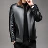 Clothes Winter New Fashion Urban Lapel Leather Jacket Men's Mink Fur Integrated Warm Leather Jacket