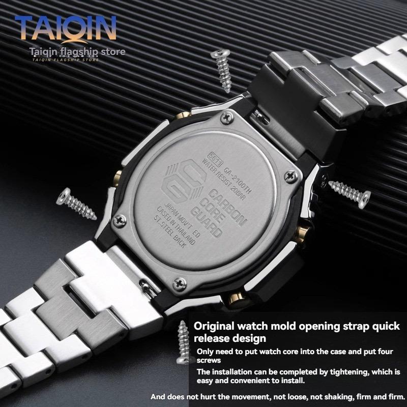 GA2100 металлический корпус ремешок Для Casio G-SHOCK ga2100 GA2110 GA-B2100 нержавеющая сталь Ремешок для часов Модификация solid Безель Аксессуары