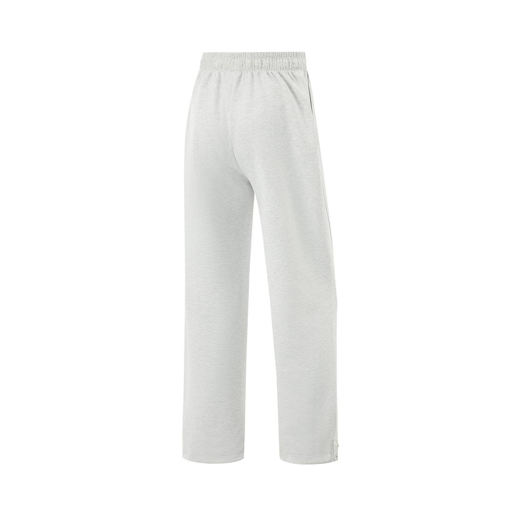 Li Ning Серия Фитнес Повседневные Простые На шнуровке Свободные Трикотажные Спортивные брюки Женские брюки Светло-серый Дымчато-серый AKLV306-3