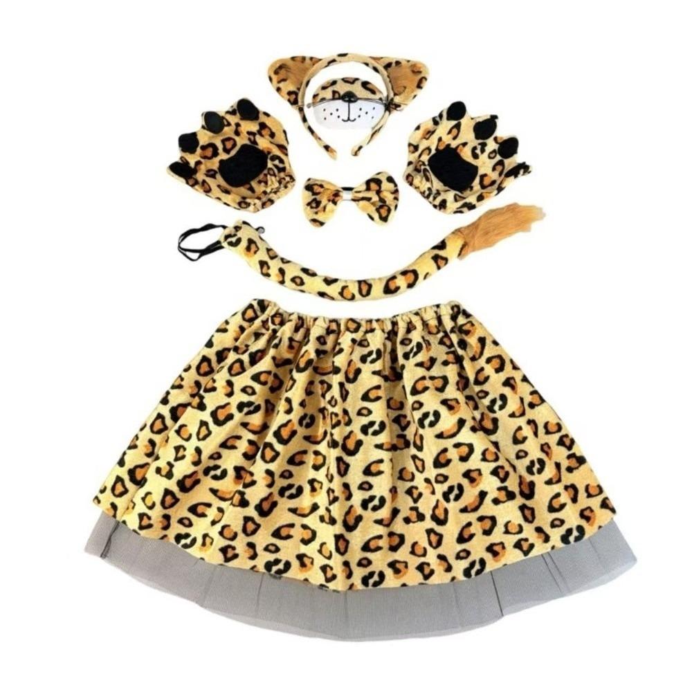 Giraffe Skirt Headband Bow Children Short Dress Themed Carnival Event