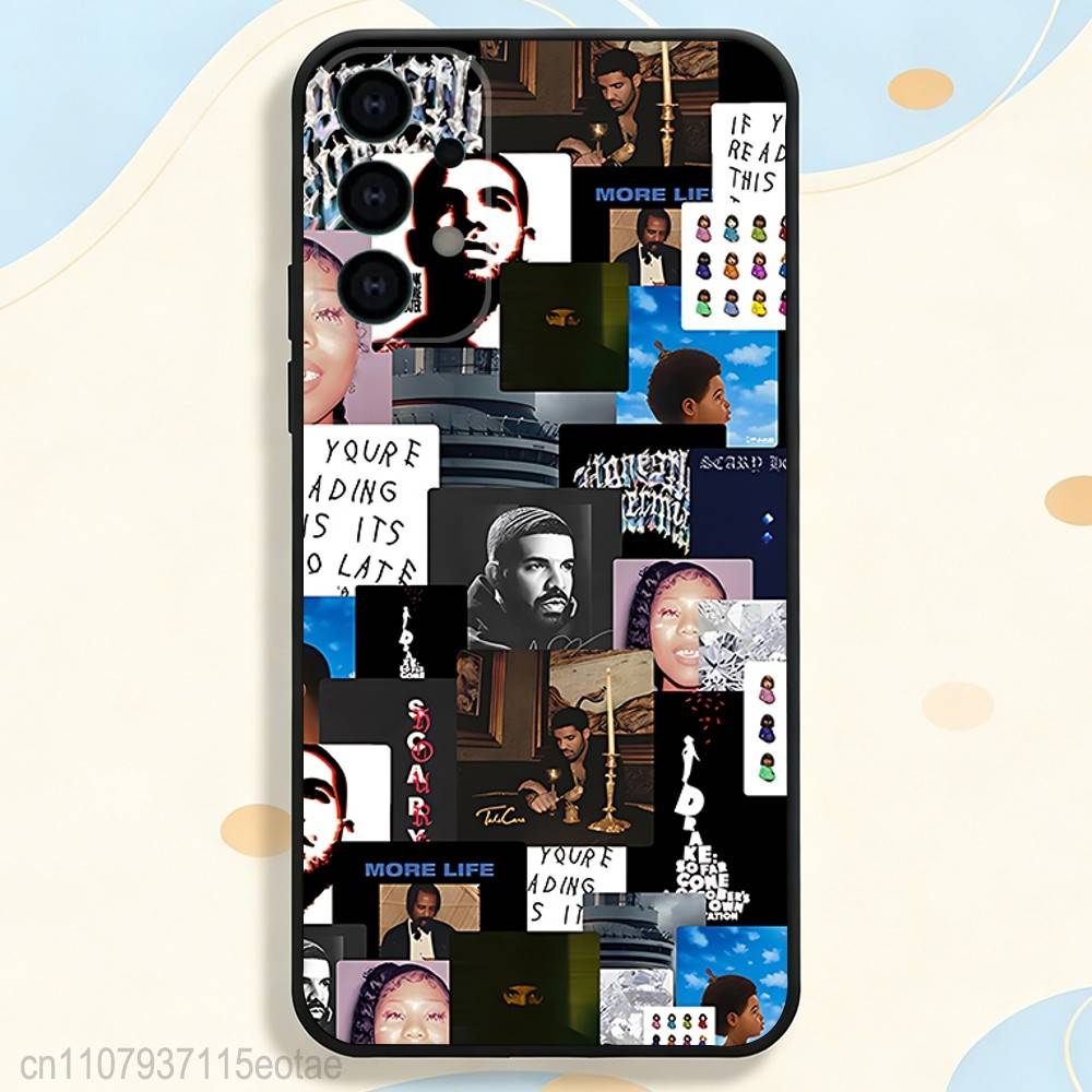 Чехол для телефона с изображением рэпера и певца Дрейка для Samsung S25, S26, S24, S21, S22, S23, S30, Ultra, S20, Plus, Fe, Lite, 5G Черный