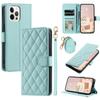 For iPhone 12/12 Pro Leather Case Wallet Stand Flip Phone Cover with 2 Straps