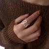 S925 Silver LOVE Letter Women's Creative Open Ring - Versatile Niche Design