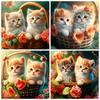 Diamond Painting Collection Cat Cute Daisy Home Decor Full Square/round Embroidery Mosaic Animal Basket Wall Art