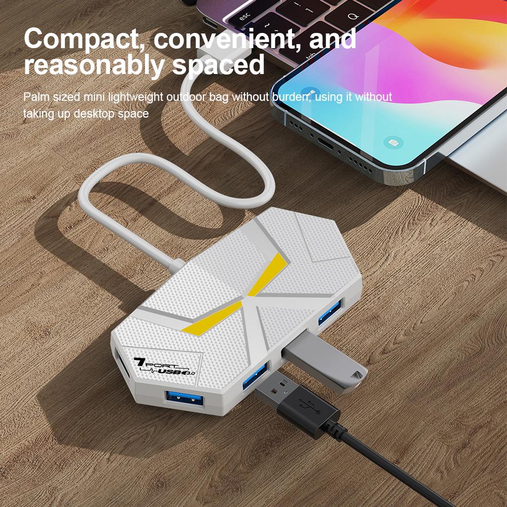 4 в 1 USB 3.0 концентратор 4 порта/7 портов мульти-разветвитель адаптер USB док-станция высокоскоростная для портативных ПК