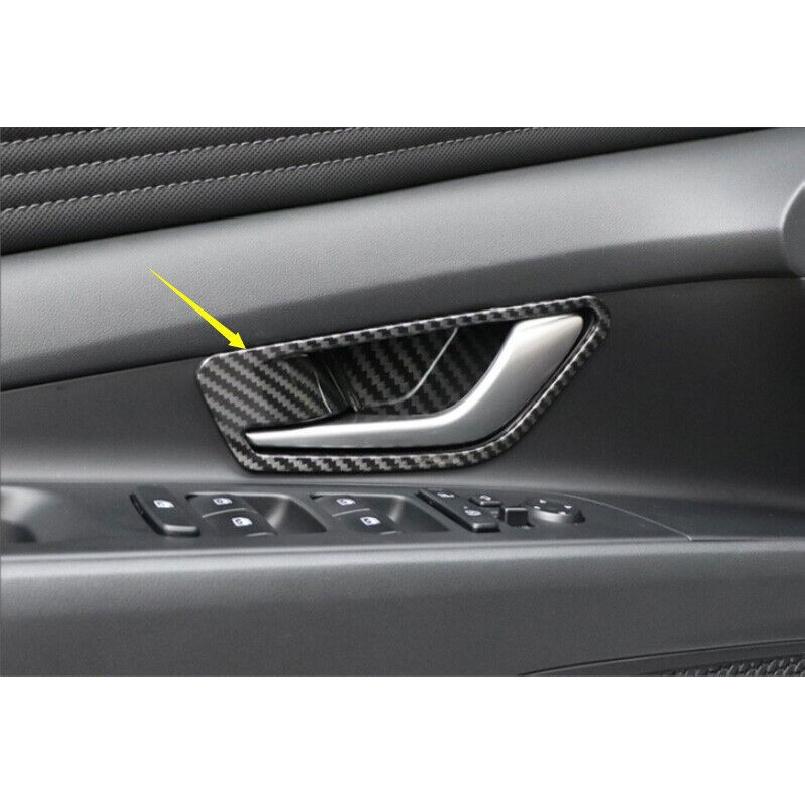 Для Hyundai Elantra 2021-23 Стиль Накладка-стикер на внутреннюю чашу двери автомобиля из углеродного волокна