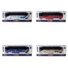 Bus Model Travel Alloy Toy With Light Sound For Kids Playroom And Gift Use