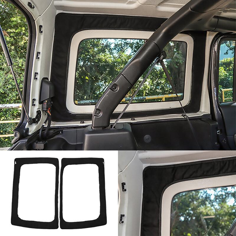 2 шт. Хлопок для теплоизоляции заднего стекла для Jeep Wrangler JL 2018+ 4-дверный Черный
