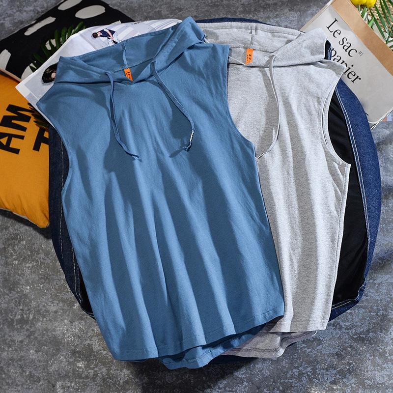 Men's and Women's Sleeveless Hooded Cotton Vest - Long-Staple Xinjiang Cotton, Casual and Loose-Fit