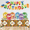 Building Block Birthday Party Supplies Paper Plates Napkins Cups Tablecloth Banner for Colorful Building Block Birthday Party Decorations for Boys,
