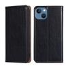 For iPhone 14 Plus Gloss Oil Solid Color Magnetic Leather Phone Case