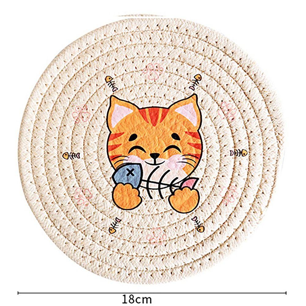 Cartoon S/L Coasters Tableware Waterproof Bowl Dish Pot Mats Cotton Heat Insulation Pad for Home Kitchen