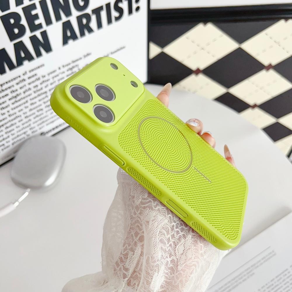 Heat Dissipation Mesh For Magsafe Phone Case For iPhone 17 Air 16 15 14 Plus 13 12 Pro Max Wireless Charge Magnetic Cover