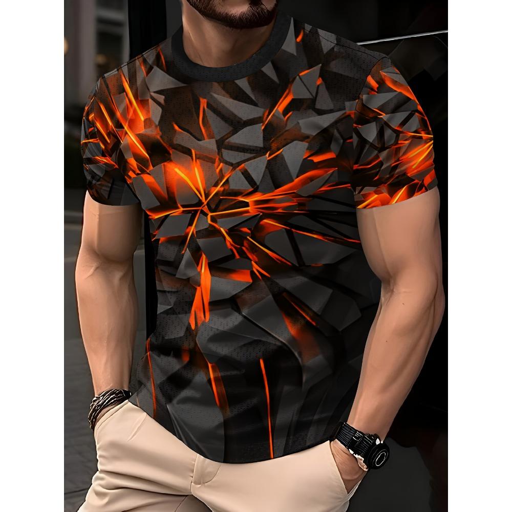 European and American Style Men's Designer T-shirt | High Profile Street Print, Perfect for Fashionable Casual and Fitness Styling