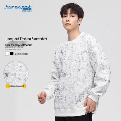 Мужской жаккардовый свитшот с круглым вырезом JEANSWEST