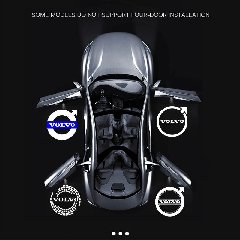 2pcs Car LED Door Welcome Light For Volvo Accessories XC40 XC60 XC90 S60 S90 V40 V60 V90 Projector Logo Ghost Shadow Light Auto