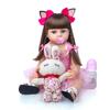 55 Cm Bebe Doll Reborn Toddler Girl Pink Princess Very Soft Full Body Silicone Beautiful Doll Real Touch Toy Gifts