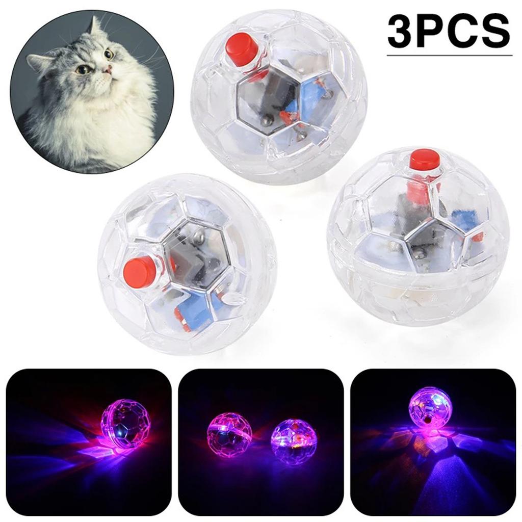 Light Up Cat Balls, Led Motion Activated Cat Ball Interactive Toys Exercise Ball For Cat Dog